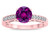 Star K Round 7mm Genuine Rhodolite Channel Set Engagement Promise Ring - 316897B7