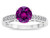 Star K Round 7mm Genuine Rhodolite Channel Set Engagement Promise Ring - 316897P7