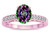 Star K Oval 8x6 Rainbow Mystic Topaz Channel Set Engagement Promise Ring - 316843AF5