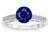 Star K Round 7mm Created Sapphire Channel Set Engagement Promise Ring - 316898B65