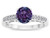 Star K Round 7mm Simulated Alexandrite Channel Set Engagement Promise Ring - 316902A7