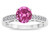 Star K Round 7mm Created Pink Sapphire Channel Set Engagement Promise Ring - 316900A45