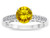 Star K Round 7mm Genuine Citrine Channel Set Engagement Promise Ring - 316894P7