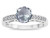 Star K Round 7mm Genuine Aquamarine Channel Set Engagement Promise Ring - 316891B4