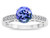 Star K Round 7mm Simulated Tanzanite Channel Set Engagement Promise Ring - 316904P45