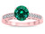 Star K Round 7mm Simulated Emerald Channel Set Engagement Promise Ring - 316903B8