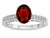 Star K Oval 8x6 Genuine Garnet Channel Set Engagement Promise Ring - 316878AF6