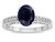 Star K Oval 8x6 Genuine Black Sapphire Channel Set Engagement Promise Ring - 316875AF9