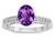 Star K Oval 8x6 Genuine Amethyst Channel Set Engagement Promise Ring - 316867AF5