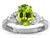 Star K Oval 8x6 Genuine Peridot Marquee Design Engagement Promise Ring - 316658AP5