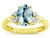 Star K Oval 8x6 Genuine Sky Blue Topaz Marquee Design Engagement Promise Ring - 316654AF7