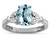 Star K Oval 8x6 Genuine Sky Blue Topaz Marquee Design Engagement Promise Ring - 316654W7