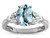 Star K Oval 8x6 Genuine Sky Blue Topaz Marquee Design Engagement Promise Ring - 316654W7