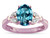 Star K Oval 8x6 Genuine Blue Topaz Marquee Design Engagement Promise Ring - 316653AF45