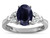 Star K Oval 8x6 Genuine Black Sapphire Marquee Design Engagement Promise Ring - 316647AF5