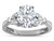 Star K Oval 8x6 Genuine White Topaz Marquee Design Engagement Promise Ring - 316643B4