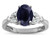 Star K Oval 8x6 Genuine Black Sapphire Marquee Design Engagement Promise Ring - 316647W9