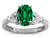 Star K Oval 8x6 Simulated Emerald Marquee Design Engagement Promise Ring - 316640P8