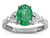 Star K Oval 8x6 Genuine Emerald Marquee Design Engagement Promise Ring - 316649W55
