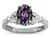 Star K Oval 8x6 Rainbow Mystic Topaz Marquee Design Engagement Promise Ring - 316642A75