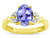 Star K Oval 8x6 Genuine Tanzanite Marquee Design Engagement Promise Ring - 316646AF8