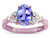 Star K Oval 8x6 Genuine Tanzanite Marquee Design Engagement Promise Ring - 316646AF8