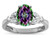 Star K Oval 8x6 Rainbow Mystic Topaz Marquee Design Engagement Promise Ring - 316642A65