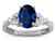 Star K Oval 8x6 Created Sapphire Marquee Design Engagement Promise Ring - 316659W65