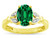 Star K Oval 8x6 Simulated Emerald Marquee Design Engagement Promise Ring - 316665AF4
