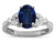 Star K Oval 8x6 Genuine Sapphire Marquee Design Engagement Promise Ring - 316645W55