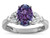 Star K Oval 8x6 Simulated Alexandrite Marquee Design Engagement Promise Ring - 316639A85