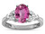 Star K Oval 8x6 Created Pink Sapphire Marquee Design Engagement Promise Ring - 316661AF7