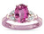 Star K Oval 8x6 Created Pink Sapphire Marquee Design Engagement Promise Ring - 316661AF7