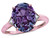 Star K Large Oval 12x10 Simulated Alexandrite 3 Stone Trillion Setting Ring - 316239B45