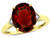 Star K Large Oval 12x10 Genuine Garnet 3 Stone Trillion Setting Ring - 316234B75