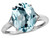 Star K Large Oval 12x10 Sky Blue Topaz 3 Stone Trillion Setting Ring - 316248AF6