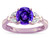 Star K Round 7mm Genuine Amethyst Marquee Design Promise Engagement Ring - 316720B7