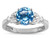 Star K Round 7mm Genuine Blue Topaz Marquee Design Promise Engagement Ring - 316721P85