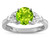 Star K Round 7mm Genuine Peridot Marquee Design Promise Engagement Ring - 316729P8