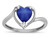 Star K Created Star Sapphire Heart Bypass Love Knot Promise Ring - 316221AF8