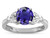 Star K Round 7mm Genuine Iolite Marquee Design Promise Engagement Ring - 316724P7