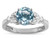 Star K Round 7mm Genuine Sky Blue Topaz Marquee Design Promise Engagement Ring - 316722A75