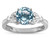 Star K Round 7mm Genuine Sky Blue Topaz Marquee Design Promise Engagement Ring - 316722B85