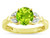 Star K Round 7mm Genuine Peridot Marquee Design Promise Engagement Ring - 316729B8
