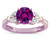Star K Round 7mm Genuine Rhodolite Marquee Design Promise Engagement Ring - 316728B8