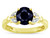 Star K Round 7mm Genuine Black Sapphire Marquee Design Promise Engagement Ring - 316725A85