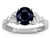 Star K Round 7mm Genuine Black Sapphire Marquee Design Promise Engagement Ring - 316725A85