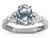 Star K Oval 8x6 Genuine Aquamarine Marquee Design Engagement Promise Ring - 316672B45