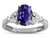 Star K Oval 8x6 Genuine Iolite Marquee Design Engagement Promise Ring - 316700AF85