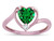 Star K Simulated Emerald Heart Bypass Love Knot Promise Ring - 316189AF65
